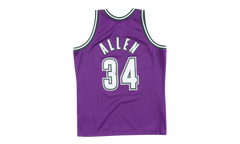 NBA Ray Allen Swingman Road Jersey "2000 Milwaukee Bucks - Purple" SMJYAC18014 MBUPURP00RAL