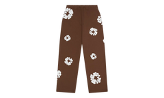 Cotton Wreath Open Hem Sweatpants "Brown" DT422