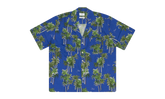 Searsucker Hawaiian Button-down Shirt "Blue" RHD-MTPS-0094