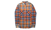 Faded Flannel Button Up Long Sleeve Shirt "Red Blue Plaid" MAFPFRB