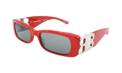 Rectangular Frame Sunglasses WMNS "Red / Silver" BB0096S 015