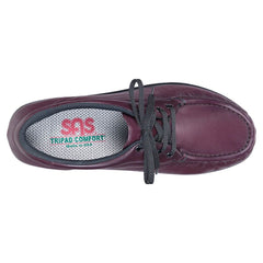 Women's Take Time Lace Up Loafer in Antique Wine