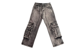 Double Knee Cargo Denim Pants "Black" VAL163