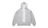 Satin Appliqué Hooded Sweatshirt "SS26 - Grey" SU27498