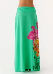 Blushing Bloom Maxi Skirt - Jungle Bloom