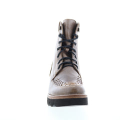 Bed Stu Elisha II F321018 Womens Brown Leather Lace Up Casual Dress Boots
