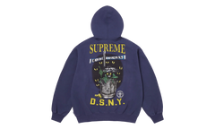 DSNY Zip Up Hooded Sweatshirt "SS26 - Washed Navy" SU27112