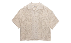 Mind Maze Crochet Camp Short-Sleeve Button Up "Natural" HTG260145 NAT