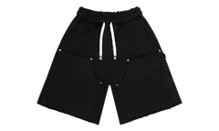 Distressed Carpenter Flat Shorts "Black" GS169