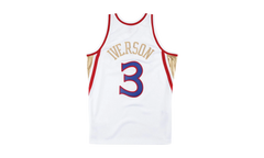 NBA Chinese New Year Allen Iverson Swingman Jersey "1996 Philadelphia 76ers - White" SMJYNG18403 P76WHIT96AIV