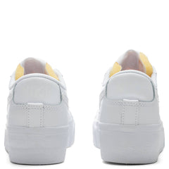 Women's Blazer Low Platform - White/White/White