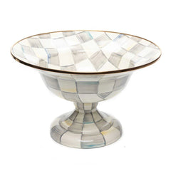 Sterling Check Large Compote by MacKenzie-Childs