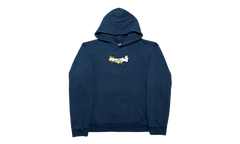 Embroidered Floral Logo Hoodie "Navy" DT282